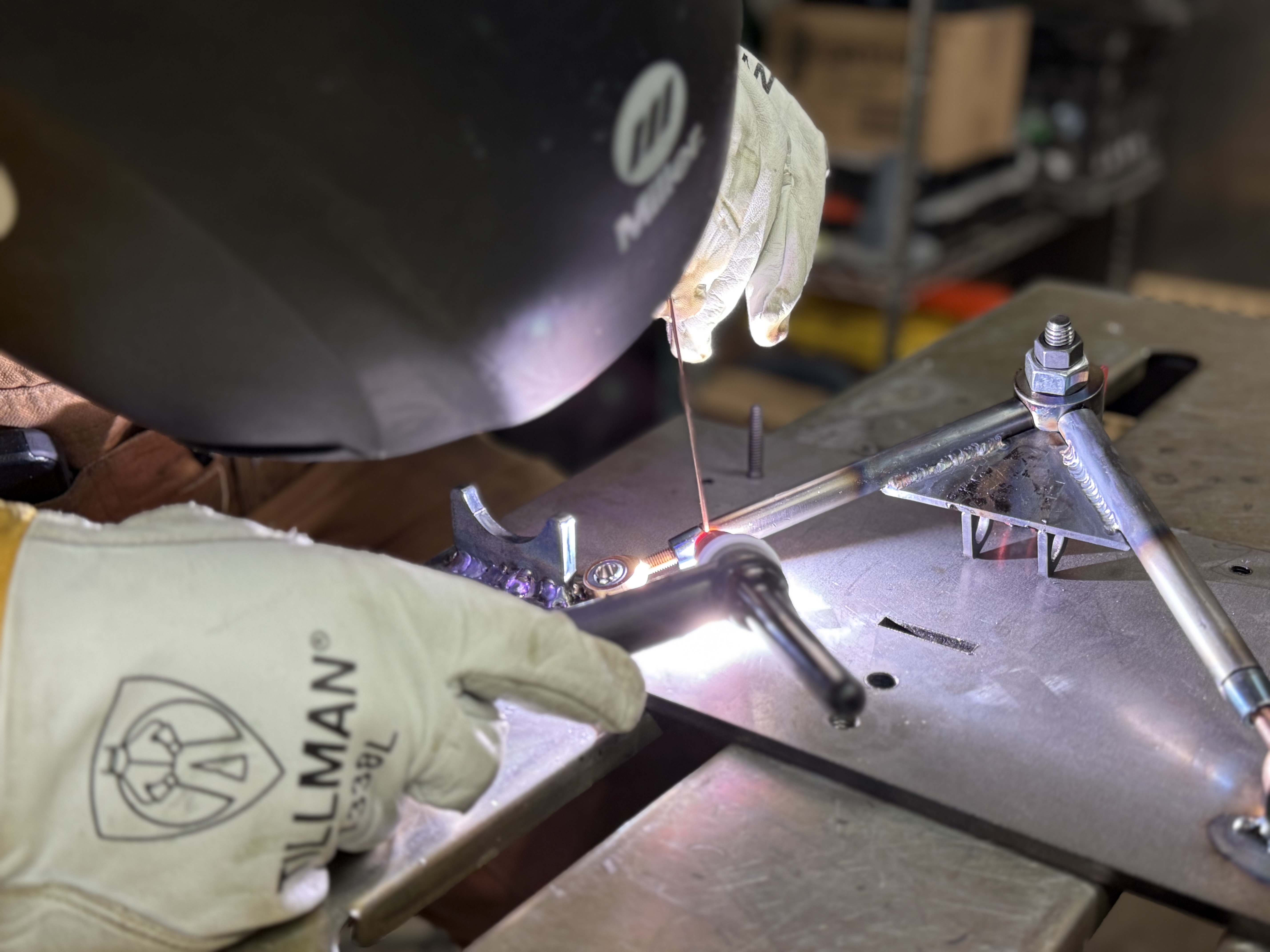 TIG welding the control arms